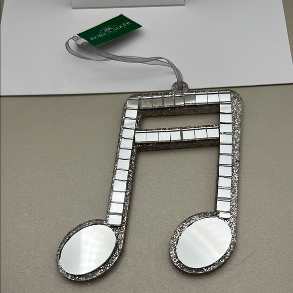 KURT S. ADLER Other - Silver / Glitter / Mirrors Music Note Ornament 4.5” H x 4.5” W x .25” D